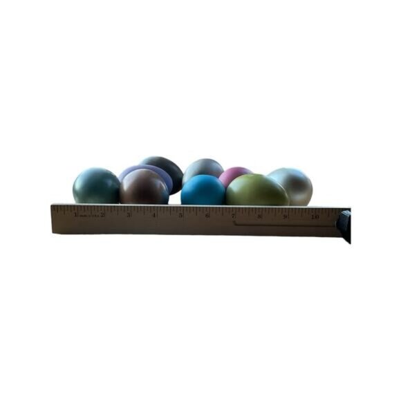 Decorative Multicolor Metallic Easter Eggs Set Of 9 - Picture 3 of 3